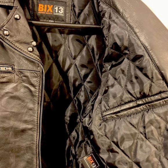 BIX 13 Fallout 3 Tunnel Snakes Black Leather Moto Jacket for cosplay - Picture 7 of 7